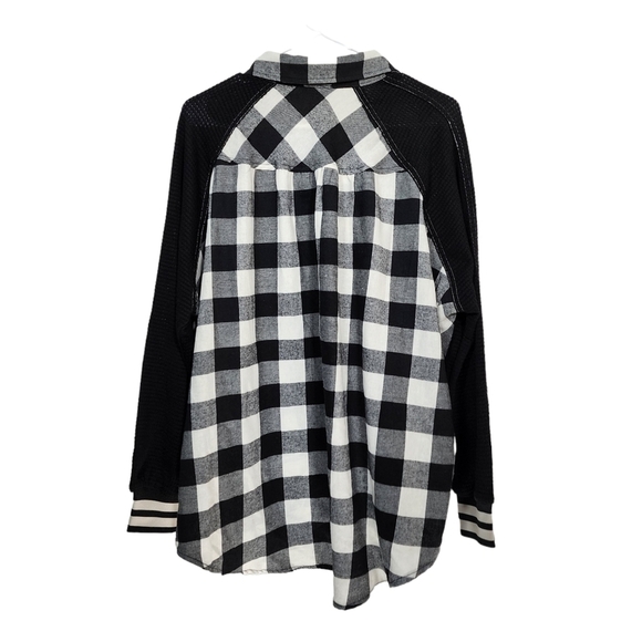 J. NNA Women's Anne Plaid Long Sleeves Shacket - M - Picture 4 of 7